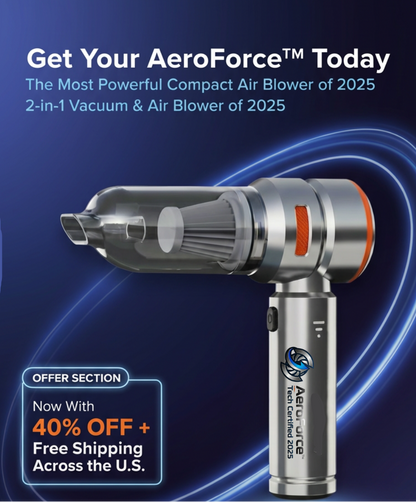 AeroForce™ Portable Vacuum & Blower [Industrial Suction in Seconds]