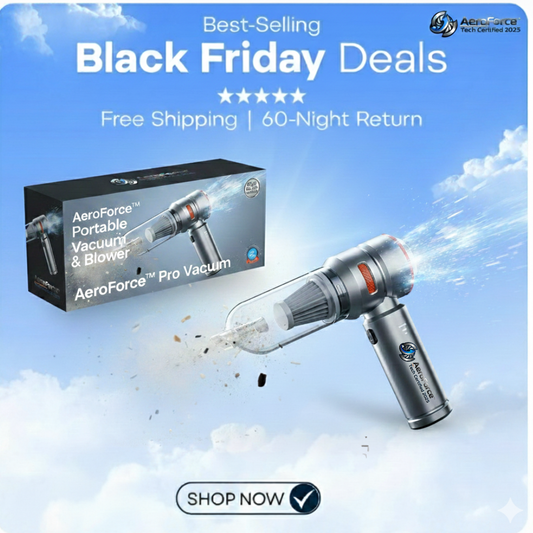 AeroForce™ Portable Vacuum & Blower [Industrial Suction in Seconds]