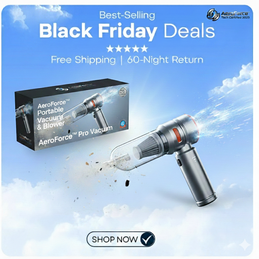 AeroForce™ Portable Vacuum & Blower [Industrial Suction in Seconds]