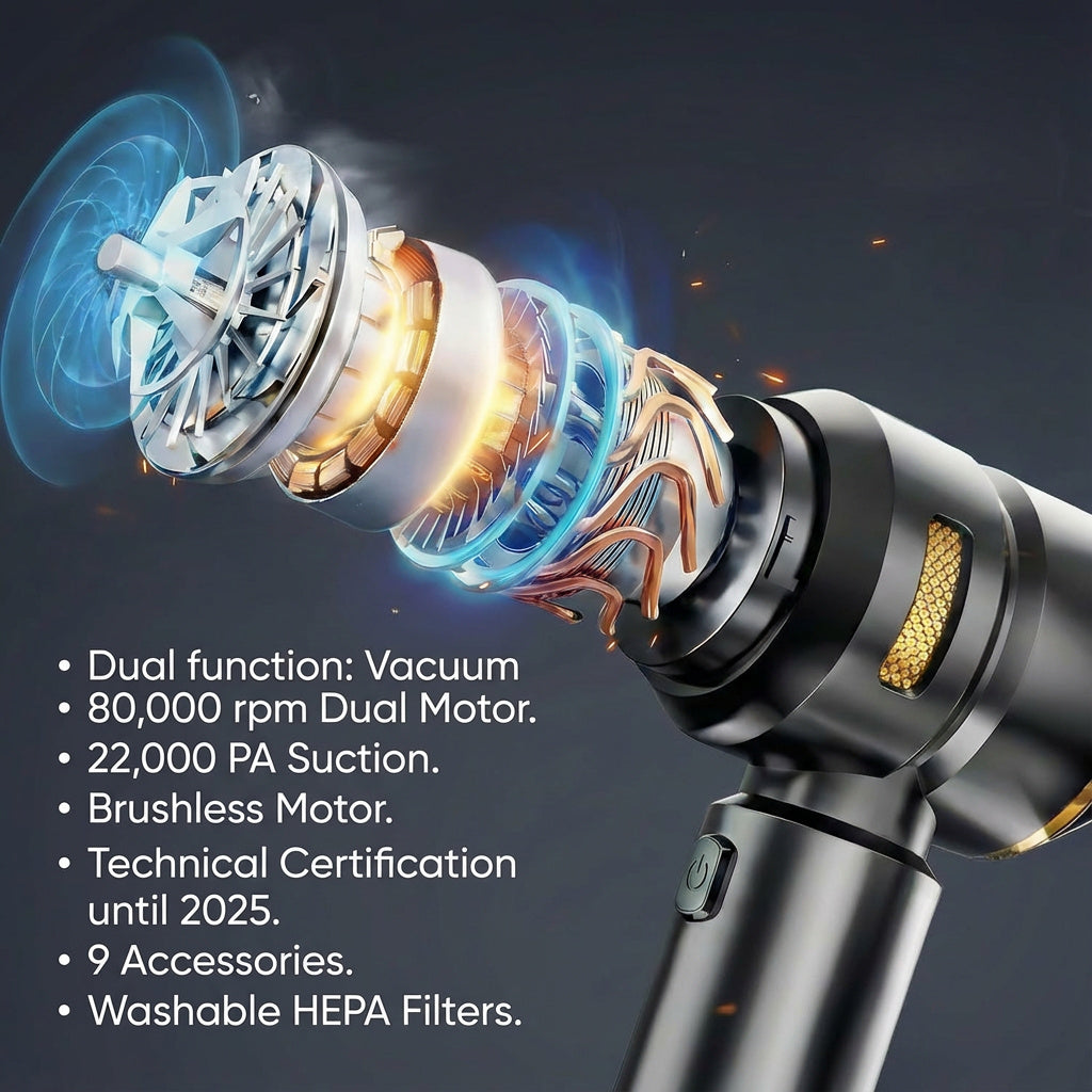 AeroForce™ Portable Vacuum & Blower [Industrial Suction in Seconds]