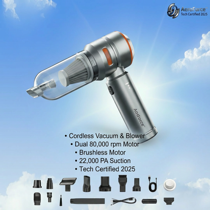 AeroForce™ Portable Vacuum & Blower [Industrial Suction in Seconds]